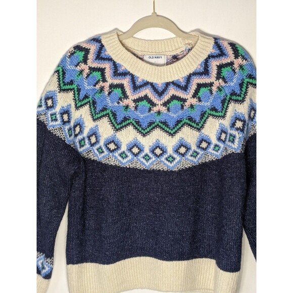 Nordic Fair Isle Sweater Sz M Festive Thick Cozy Ski Winter Chunky Cottagecore - Picture 5 of 11